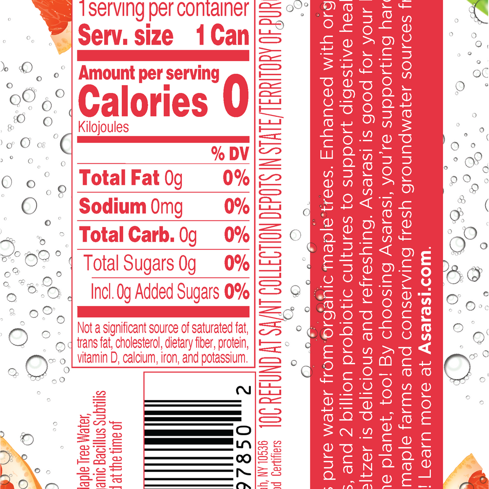 
                      
                        Asarasi Grapefruit Probiotic Seltzer - 12-Pack
                      
                    