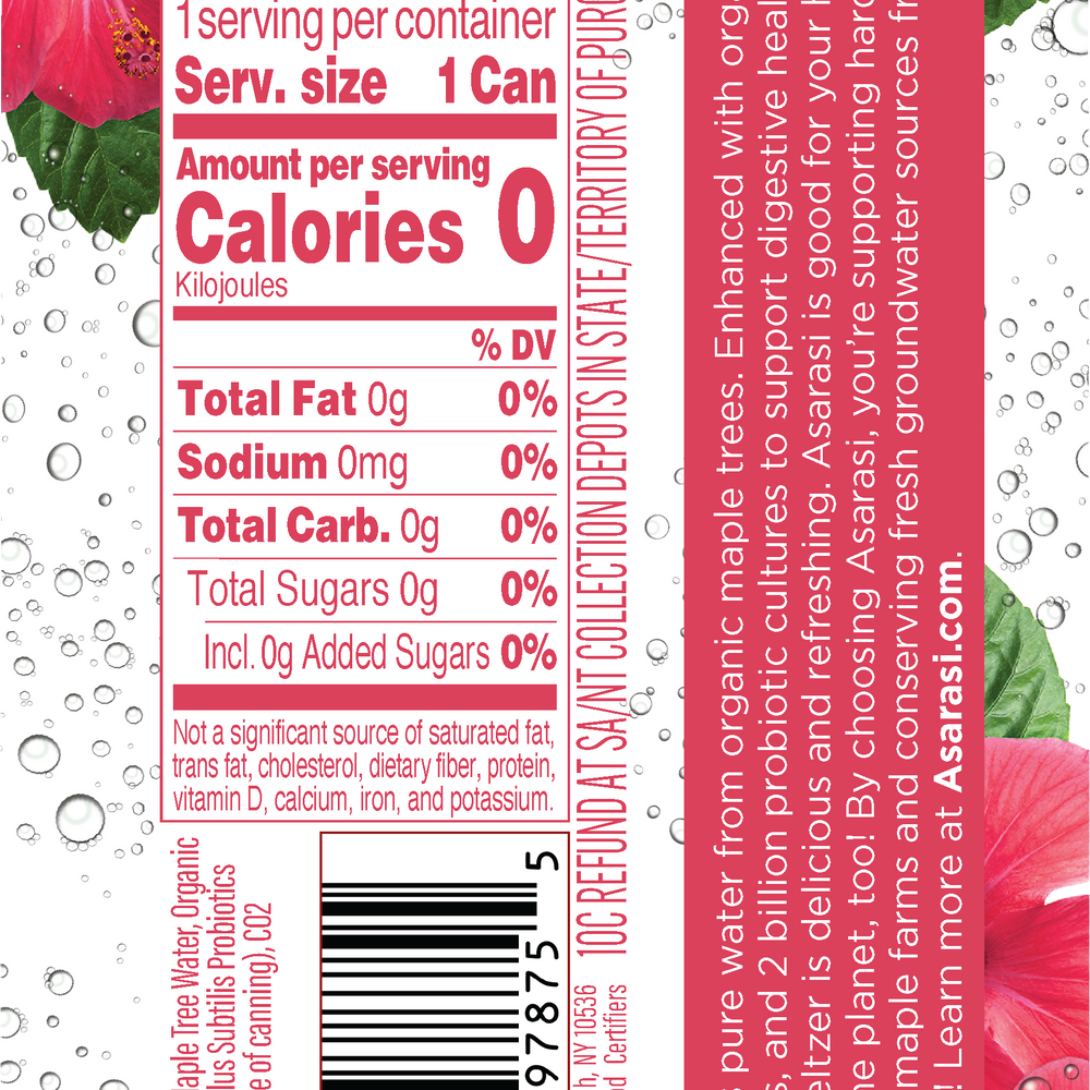 
                      
                        Asarasi Hibiscus Probiotic Seltzer - 12-Pack
                      
                    