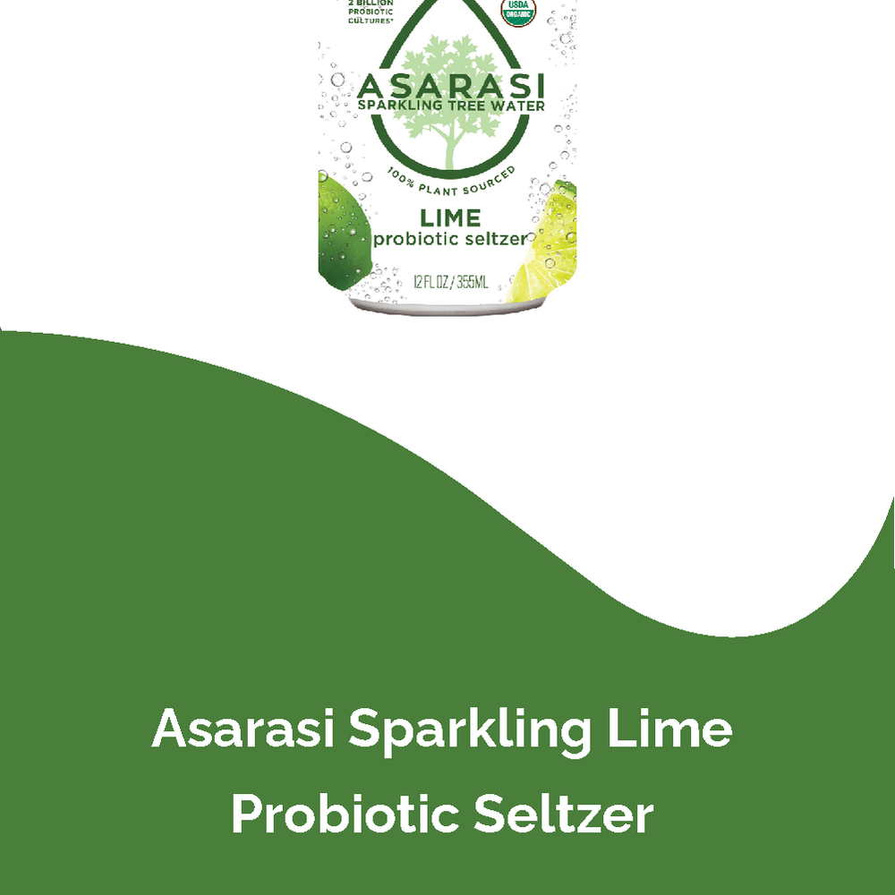 Asarasi Lime Probiotic Seltzer - 12-Pack