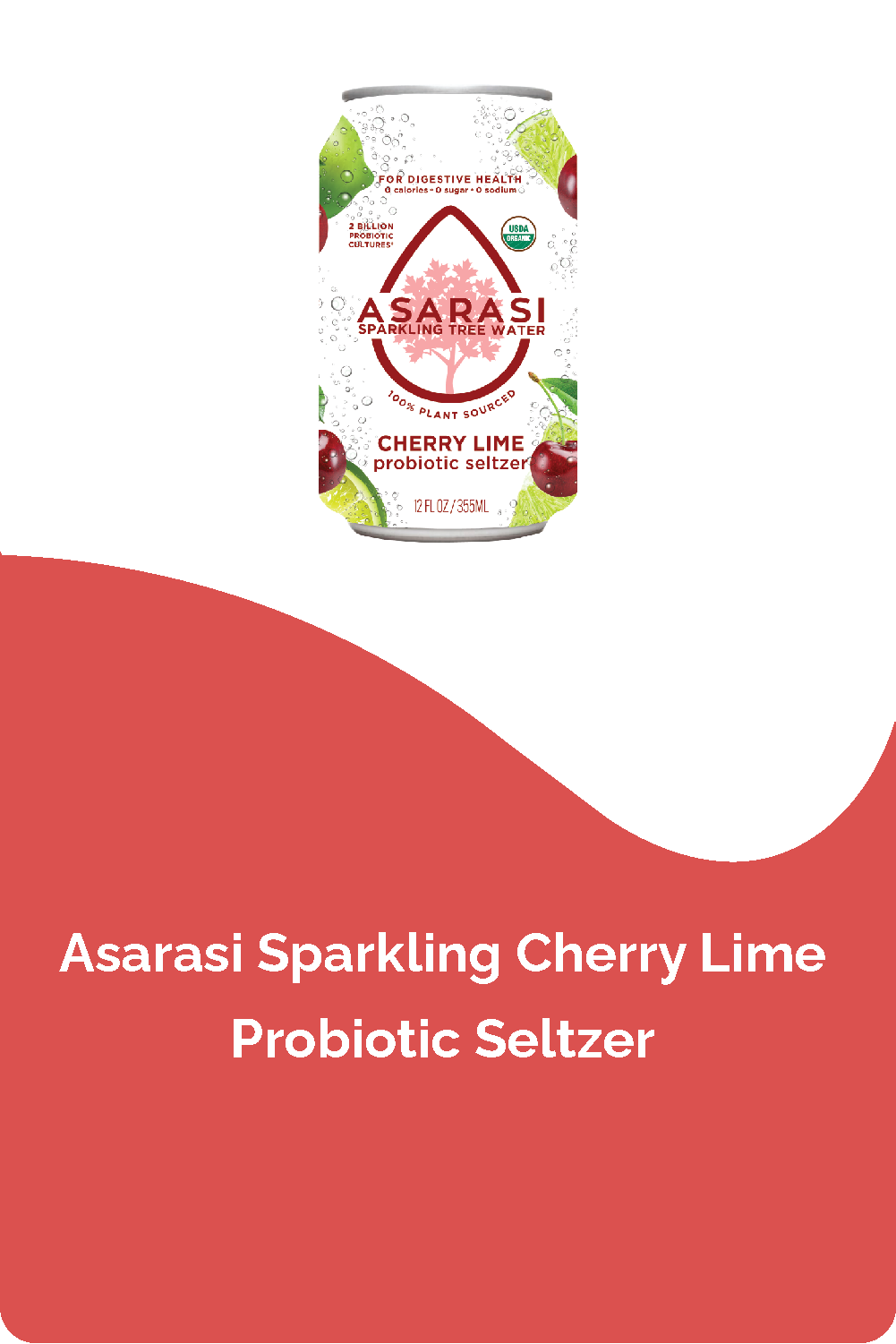 Asarasi Cherry Lime Probiotic Seltzer - 12-Pack