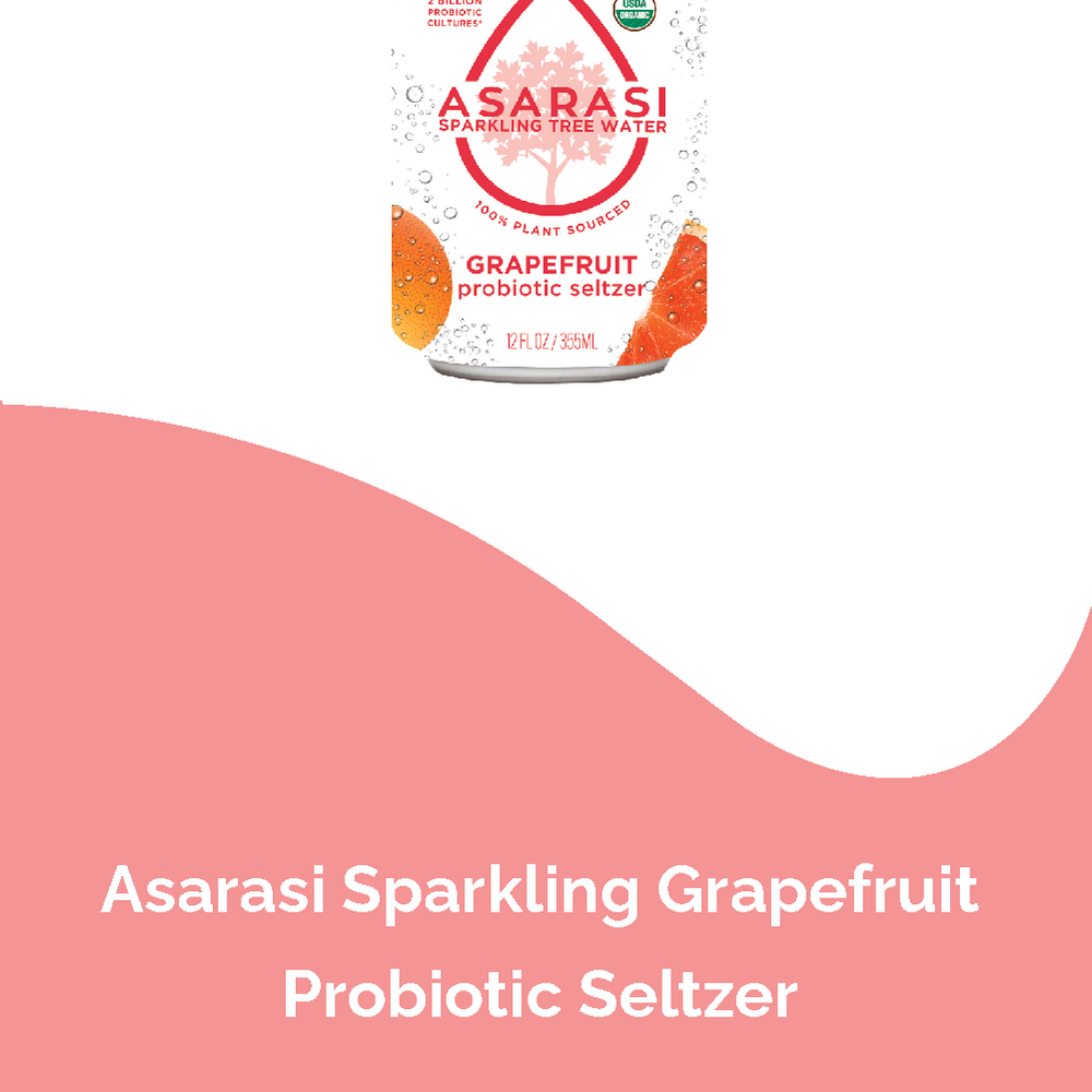 Asarasi Grapefruit Probiotic Seltzer - 12-Pack