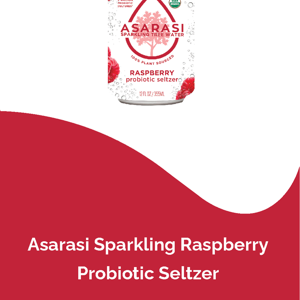 Asarasi Raspberry Probiotic Seltzer - 12-Pack