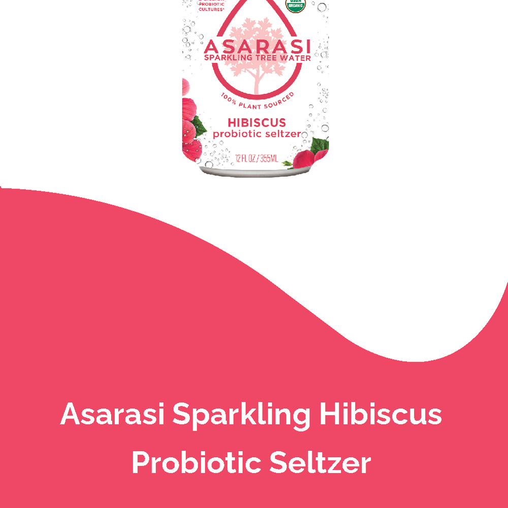 Asarasi Hibiscus Probiotic Seltzer - 12-Pack