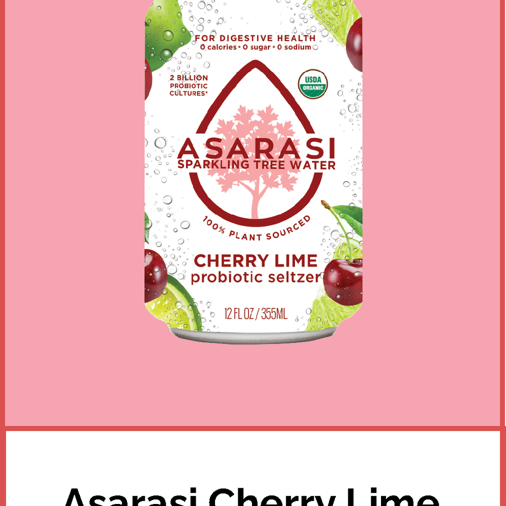 Asarasi Cherry Lime Probiotic Seltzer - 12-Pack