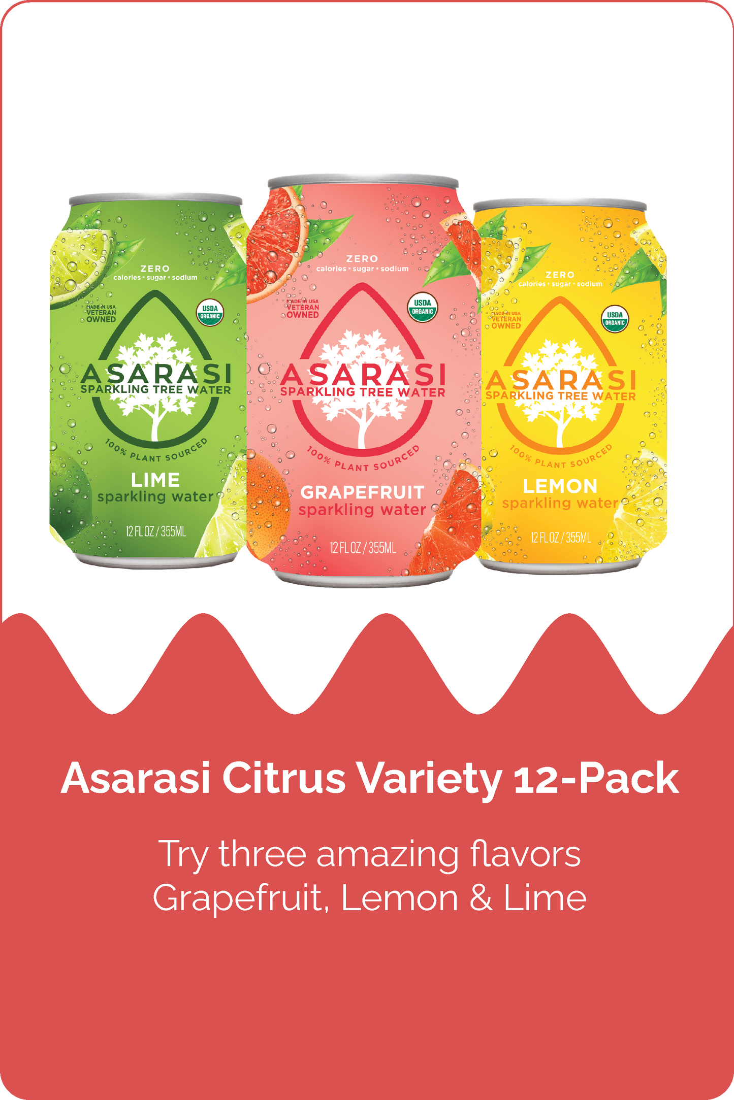 Asarasi Sparkling Citrus Variety 12-Pack