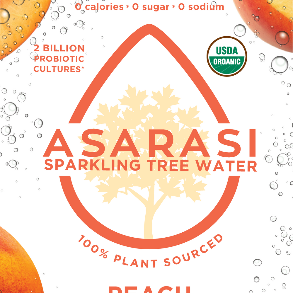 
                      
                        Asarasi Peach Probiotic Seltzer - 12-Pack
                      
                    