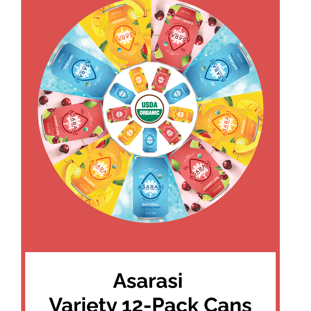Asarasi Sparkling 3 Flavor Variety 12-Pack